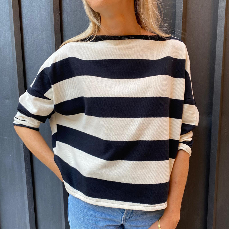 Boat neck sweater