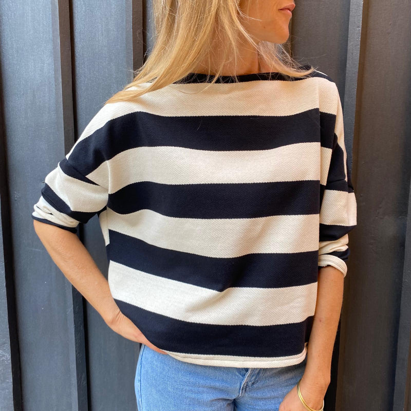 Boat neck sweater